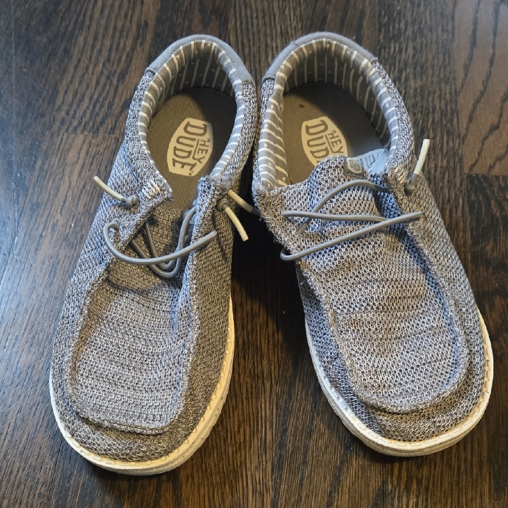Youth Hey Dude Textured Gray Loafers